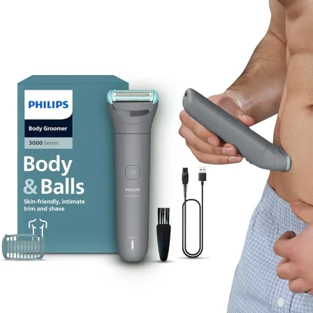 فيليبس ماكينة تشذيب وحلاقة للجسم BG3470/15 | رطب وجاف 100% | لطيفة على البشرة | مشط 2 مم للتشذيب | حتى 60 دقيقة لاسلكيًا | سهلة التنظيف
